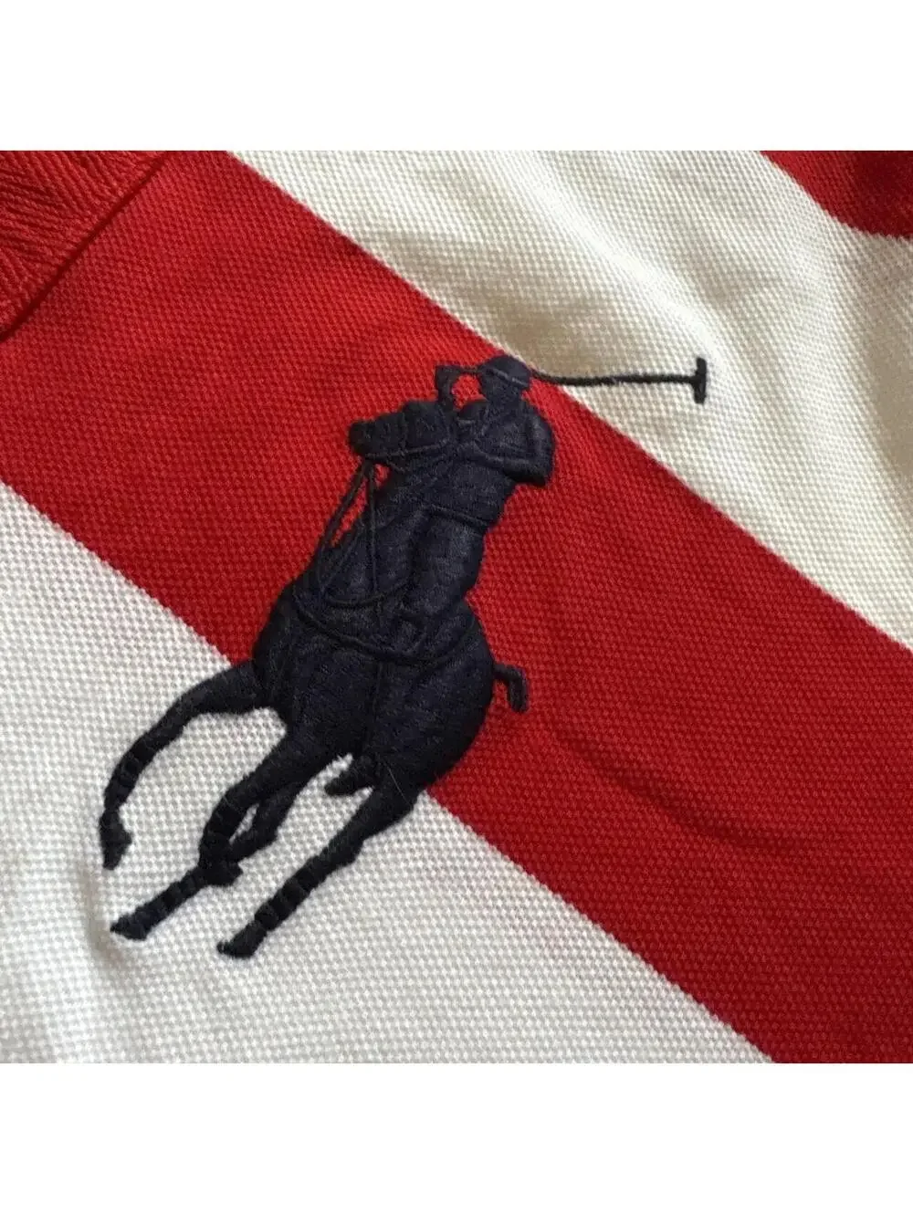 Insane striped American flag patch polo, Ralph Lauren rugby polo T-shirt.